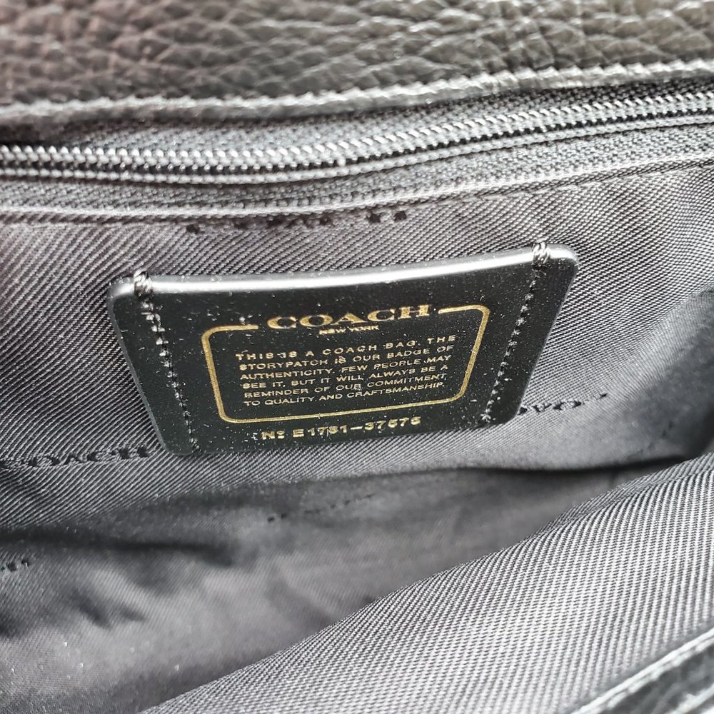 COACH MERCER SATCHEL BLACK GRAIN LEATHER LADIES - Picture 5 of 5